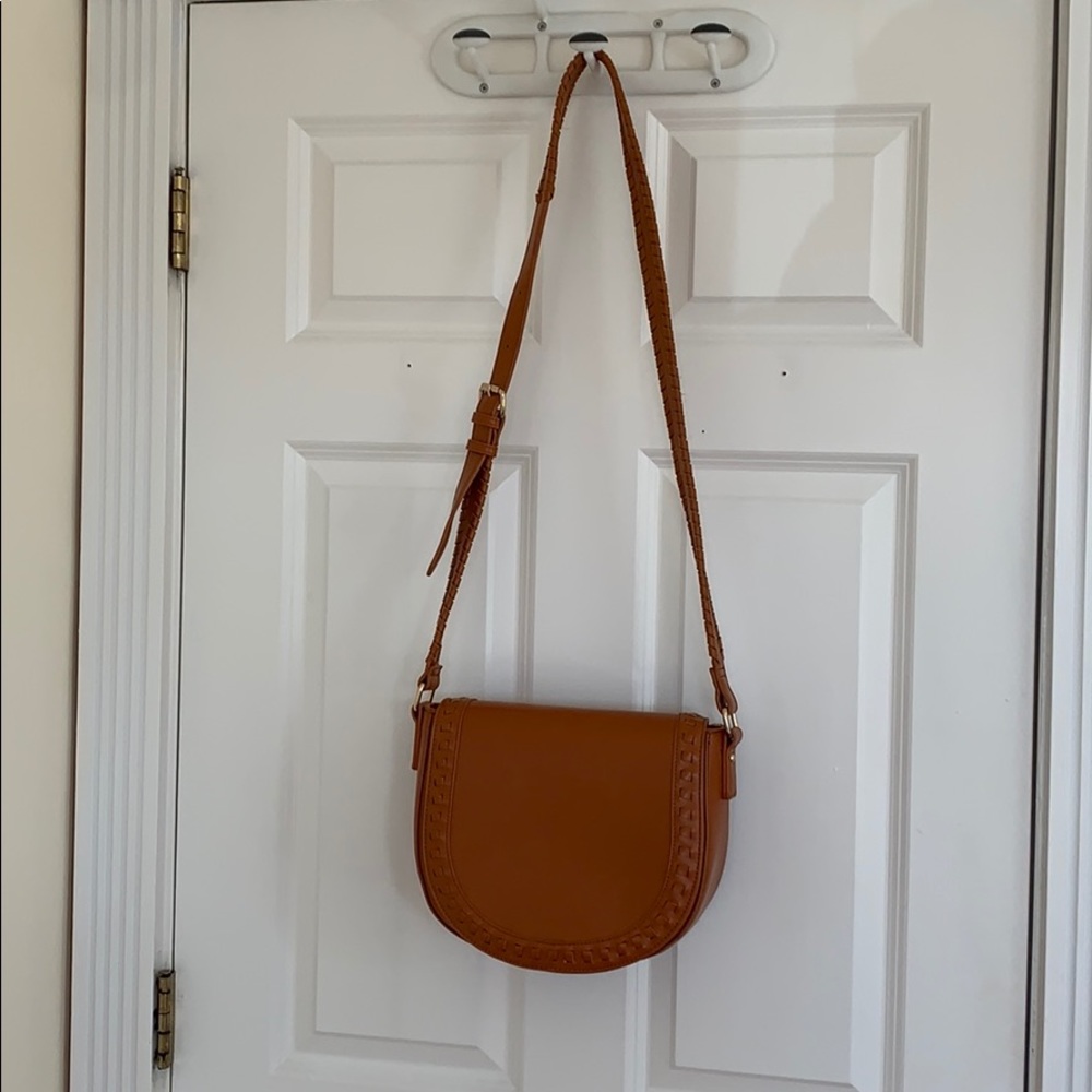 Sole society cross body brown leather bag